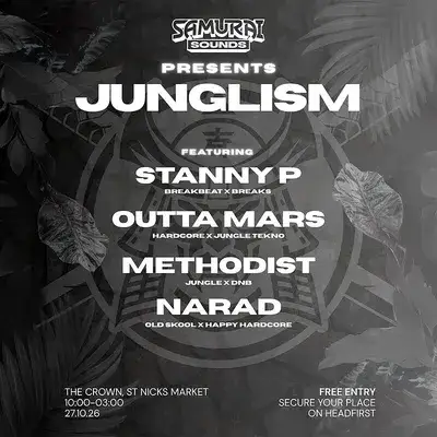 Samurai Sounds: Stanny P, Outta Mars, Methodist + Narad