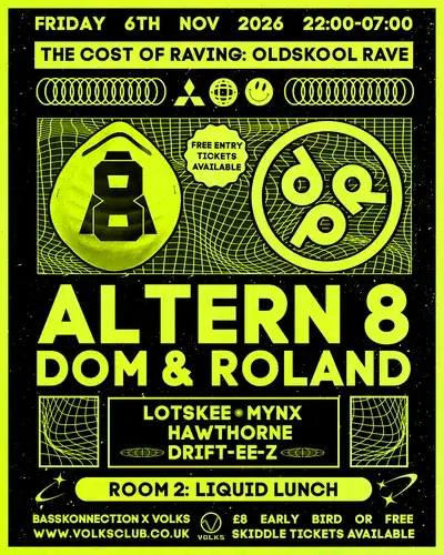 The Cost of Raving presents: Altern 8 and Dom & Roland