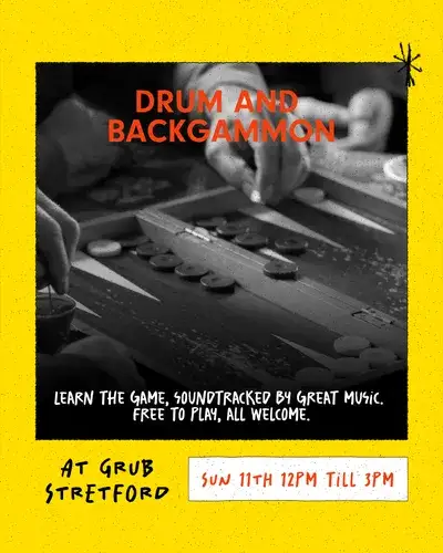 GRUB Stretford: Drum and Backgammon