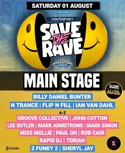 Save The Rave: Old Skool Outdoor Festival, Southport 2026