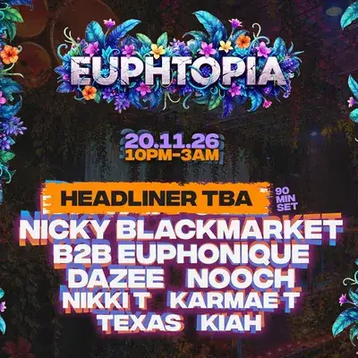 Euphtopia: Secret Headliner TBA, Nicky Blackmarket & More