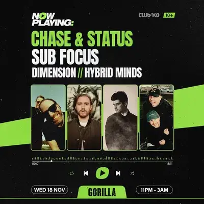 NOW PLAYING: Chase & Status, Sub Focus, Dimension & Hybrid Minds