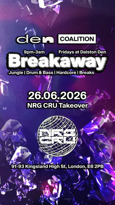 Breakaway: NRG CRU Takeover - Jungle, Drum & Bass and Hardcore