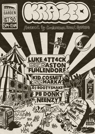 Krazed Halloween w/ Luke 4tt4ck B2B Aston Fuhlendorf, Kid Cosmit B2B Harka