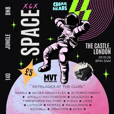 Croakheads does space xcx at the castle e1 on 03.10.26