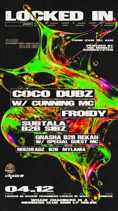 Locked In presents Coco Dubz with Cunning MC, Froidy + more