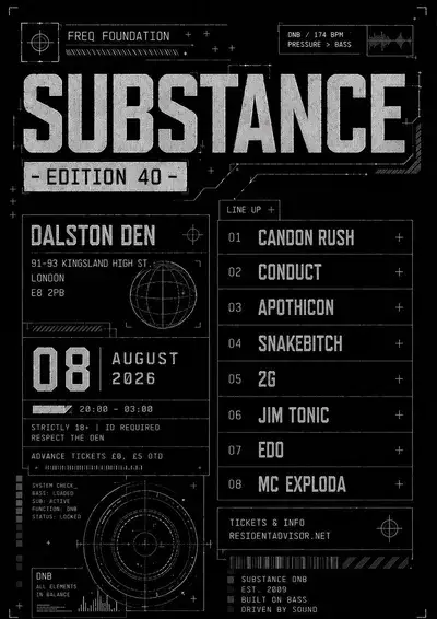 SUBSTANCE: Edition 2G 4.0 - hosted by Freq Foundation Sound System