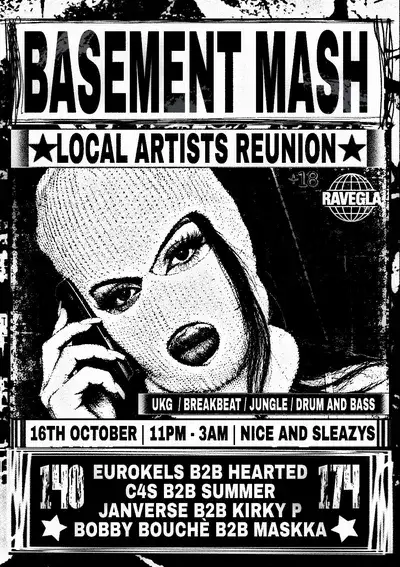 BASEMENT MASH! - LOCAL ARTIST REUNION 140BPM/174BPM / DRUM AND BASS / JUNGLE / GARAGE / BASS