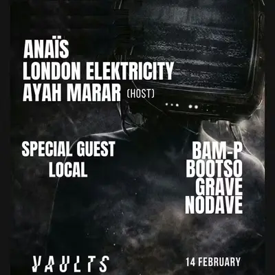 Vaults Presents:Anaïs & London Elektricity w/ Local + Ayah Marar