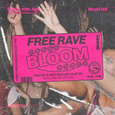 BLOOM - FREE RAVE - D'n'B, Jungle, UK Garage, 140