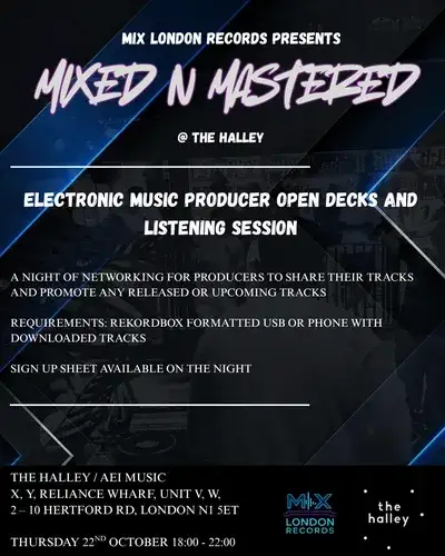 MIXED N MASTERED - Mix London Records at The Halley