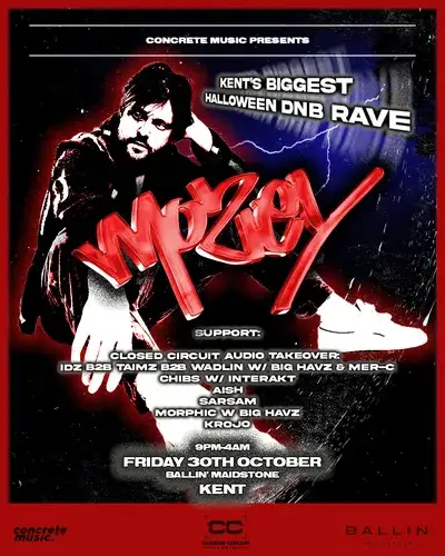 Mozey - Kent's biggest Halloween DnB Rave