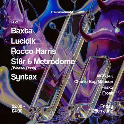 Hidden Jungle & DNB Rave: SL8R, Metrodome, Rocco harris