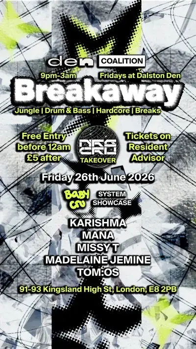 Breakaway: NRG CRU Takeover - Jungle, Drum & Bass and Hardcore