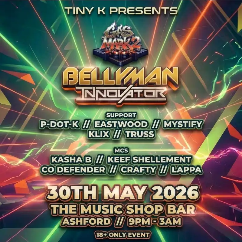 Tiny k presents - [GAS MARK 2] w/ - Bellyman, Dj innovator +More