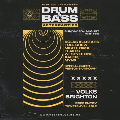 Sunday Night free Entry* Dnb after party w/ Volks all stars