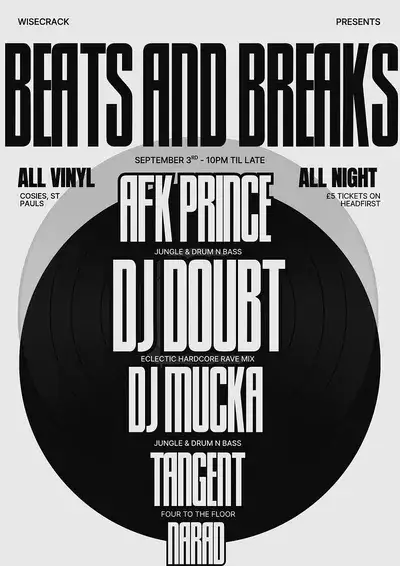 Beats and Breaks (all vinyl jungle night)