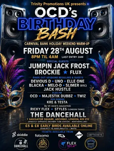 OCD BDAY BASH CARNIVAL BANK HOLIDAY WEEKEND WARM UP