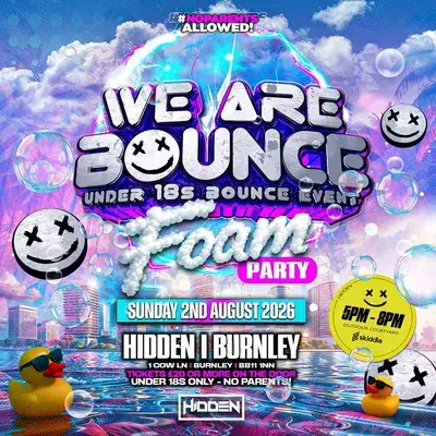 We Are Bounce U18s BURNLEY OUTDOOR FOAM PARTY